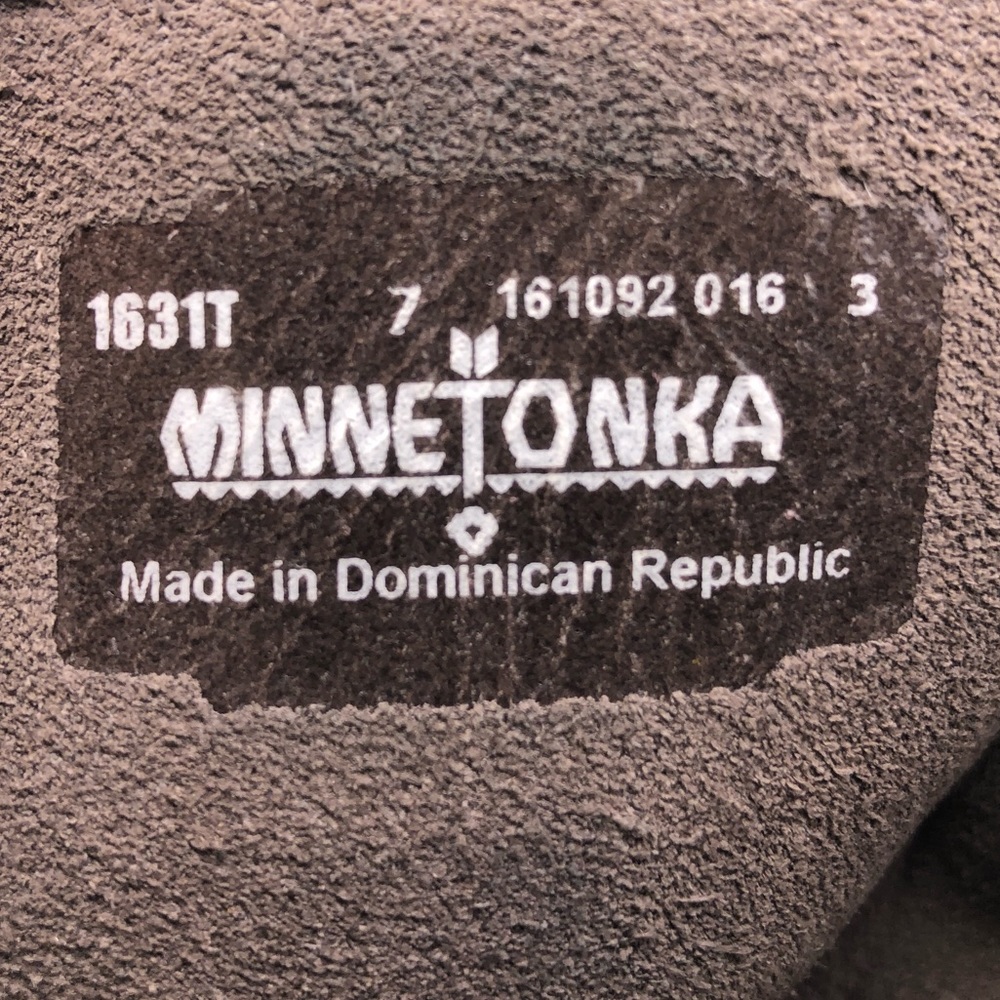 Minnetonka Gray Suede 3-Layer Fringe Moccasin Boo… - image 7